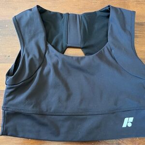 Black Sports Bra with Subtle Logo